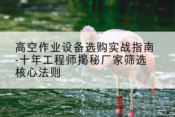 龙湾剪叉式升降机厂家-高空作业设备选购实战指南-十年工程师揭秘厂家筛选核心法则