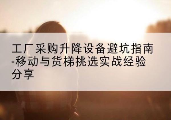 龙湾移动式升降机怎么选-工厂采购升降设备避坑指南-移动与货梯挑选实战经验分享